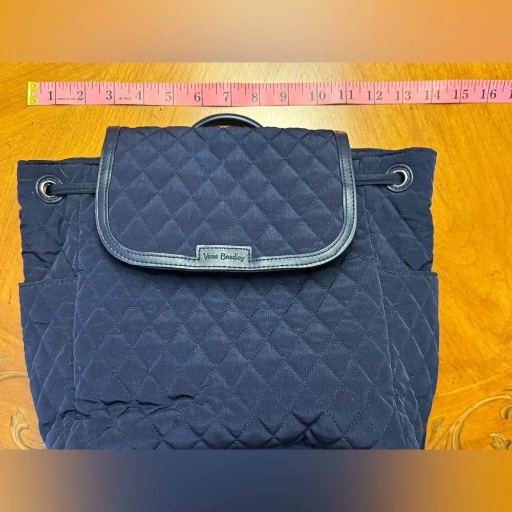 Vera Bradley Navy Small Quilted Backpack/Purse